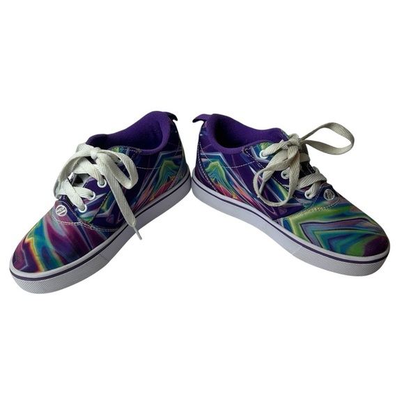 Heelys Pro 20 Prints Sneakers youth SZ 2 Purple Galaxy Multicolor tie dye child - Picture 8 of 12